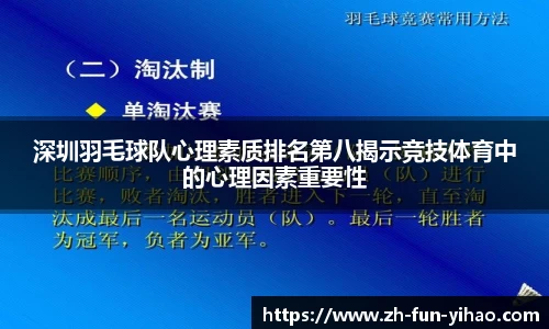 深圳羽毛球队心理素质排名第八揭示竞技体育中的心理因素重要性